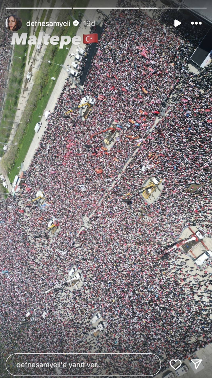 İstanbul'daki dev mitingde ünlüler de yer aldı: Sosyal medyada destek paylaşımları yağdı - Fotoğraf: 6